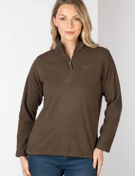 Kelk Womens Lightweight 1/4 Zip Overhead Fleece - - Size: 14 - Rydale - FashionsVida