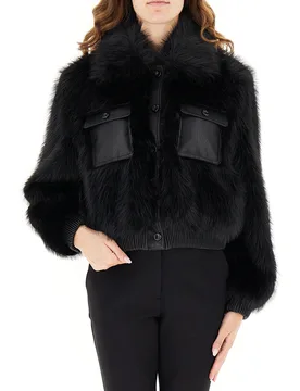 Bomber finta pelliccia NERO 40 - Liu jo - FashionsVida