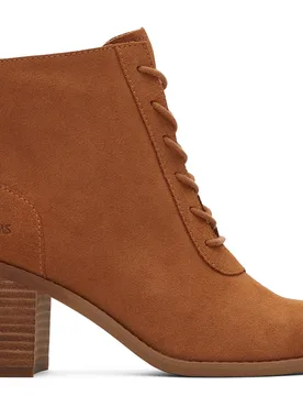 Evelyn Leather Womens Boots - Tan - Size Uk 4 - TOMS - FashionsVida