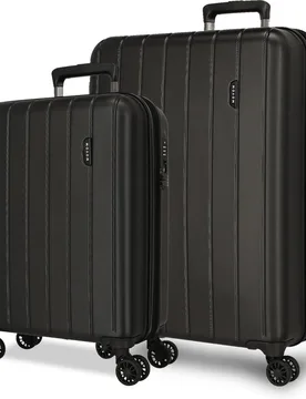 Juego de maletas (cabina y mediana) wood rígidas con capacidad de 119l en - Movom - FashionsVida