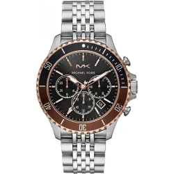 Stylish Mk8725 Mens Quartz Chronograph Watch - Silver Stainless Steel - One Size