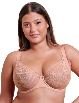 Womens Ck106103 Smoothie Lace Moulded Balcony Bra - Beige Polyamide - Size 34hh - Curvy Kate - FashionsVida