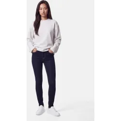 Vaquero denim pitillo de mujer de tiro medio