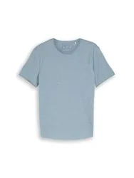 Rounded hem finestripe t-shirt male
