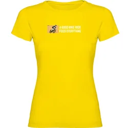Maglietta A Maniche Corte Good Bike Ride Yellow