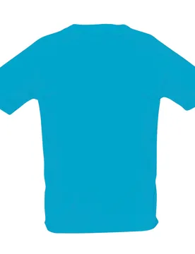 Mens Sporty Short Sleeve Performance T-Shirt (Aqua) - Navy - Size X-Small - SOLS - FashionsVida