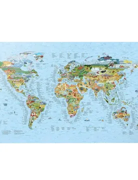 Mappa Surftrip Best Surf Beaches Of The World Original Colored Edition - Awesome Maps - FashionsVida