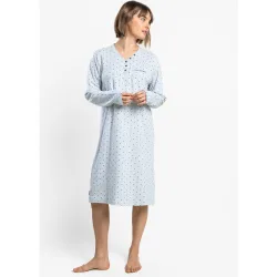 Camisón largo de mujer de punto interlock