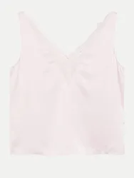 Comma Satintop mit Spitze Rosa 38