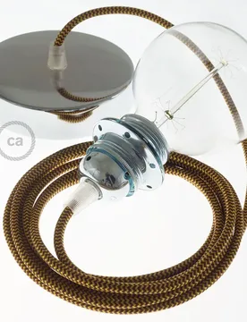 Cables Lampe Suspendue Pendel Pour Abat-jour Rz23 Zigzag Diy 2 M Gold / Burgundy / Chrome Plated One Size - Creative - FashionsVida