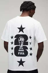 Herren Reguläres FIFA-Weltmeisterschaft Lizenz-Druck Hemd White Größe Small