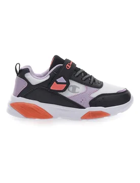 Sneakers Bianche Con Luci e Dettagli Neri e Lilla WAVE B PS 31 - Champion - FashionsVida