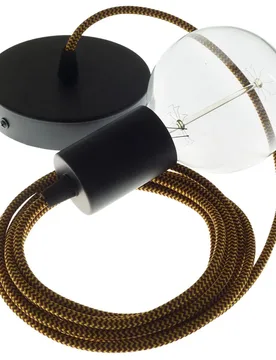 Cables Suspension Luminaire Rz23 Zigzag 50 Cm Gold / Burgundy / Black One Size - Creative - FashionsVida