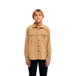 Camicia A Maniche Lunghe Bong Days Khaki 10 Anni