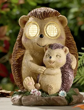 Solar Dekofigur "Igel mit Baby" - 3Pagen - FashionsVida