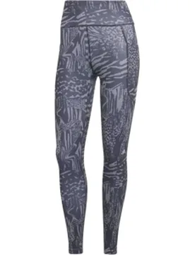 Daily Run Icons Print 7/8 Lauftights Damen Schwarz Gr. XS - Adidas - FashionsVida