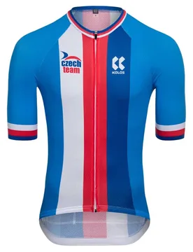 Maglia A Maniche Corte Czech Team Blue - KALAS - FashionsVida