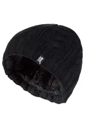 Womens Thermal Cable Knit Winter Hat - - Size: ONESIZE