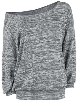 Strickpullover für Damen grau meliert "Oversized Melange Wideneck Sweater" von - Frauen - female - RED by EMP - FashionsVida