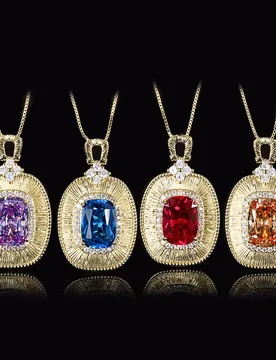 Vintage Pendant Necklace with Oval Cut Purple Gemstones Art Deco Style Cubic Zirconia Statement Jewelry for Women Fashion Party - Aliexpress - FashionsVida