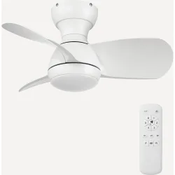 Ventilador de techo S con luz LED y motor DC Fornells