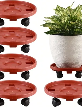 Pieza Bandeja para maceta con ruedas giratorias, soporta 30-40 libras (15-20 kg), adecuada para colocar plantas de interior en la sala de estar o el b - Shein - FashionsVida