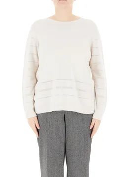 Maglione misto lana PANNA L - PERSONA by MARINA RINALDI - FashionsVida