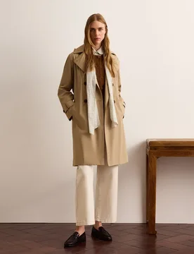 Abrigo trench largo liso de mujer - Lloyd's - FashionsVida