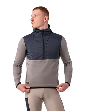 Felpa Con Cappuccio Unlimited Roam Nickel Gray / Dark Gray - Castelli - FashionsVida