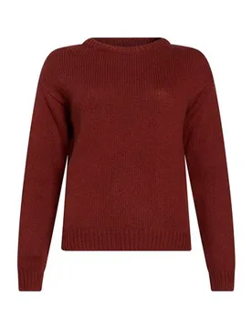 Pullover Damen Ziegelrot 34,36,38,40 Damen - ARAGONA - FashionsVida