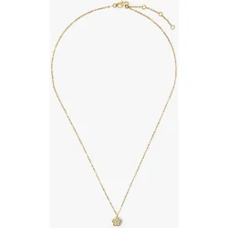 Collar de acero inoxidable con circonita de flor