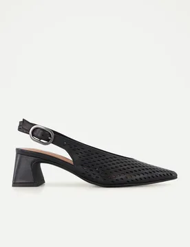 Zapato mujer tacón, destalonado troquelado - Latouche - FashionsVida
