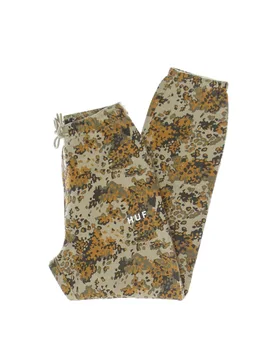 Pantalone Tuta Felpato Donna Contra Fleece Pant Tan Camo - Huf - FashionsVida
