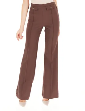 Pantalone flare MARRONE 38 - Elisabetta Franchi - FashionsVida