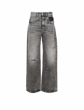 Jeans acampanados corte POPPY gris 28 - Icon Denim - FashionsVida
