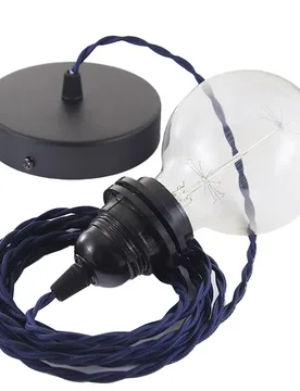 Cables Lampe Suspendue Pendel Pour Abat-jour Tm20 2 M Dark Blue / Black One Size - Creative - FashionsVida