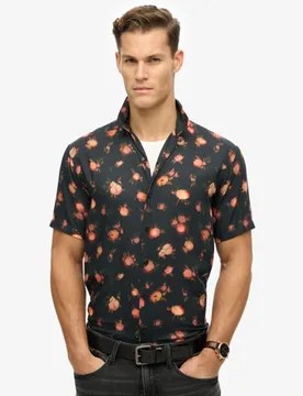 Superdry Herren Kurzärmeliges Bedrucktes Hemd Orange - Größe: XL - 69.99 - FashionsVida