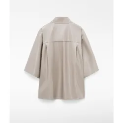 Camisa de mujer con manga francesa efecto piel
