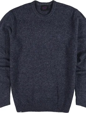 Pull à col rond - Staple Pull M Deep Marine Heather en Coton - Taille L - Navy - Oxbow - FashionsVida