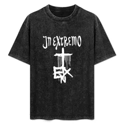In Extremo Patch T-Shirt Basic Crew Neck Short Sleeve Top