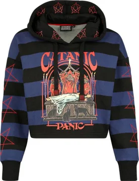 Kapuzenpullover - Catanic Panic - Oversize - S bis XXL - für Damen - Größe XXL - blau/schwarz - Frauen - female - Steven Rhodes - FashionsVida