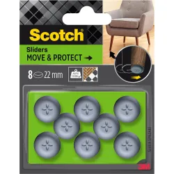 Patines protectores antideslizantes adhesivos Ø22 mm