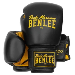 Gants De Boxe En Cuir Draco Black / Yellow 16 oz