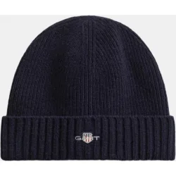 Gorro de punto acanalado con lana