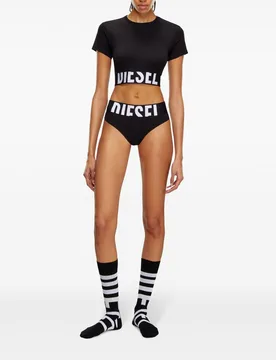 T-shirt banda logo donna nero - Diesel - FashionsVida