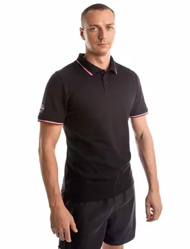 Solids Short Sleeve Polo Black XL Men - Mad Wave - FashionsVida