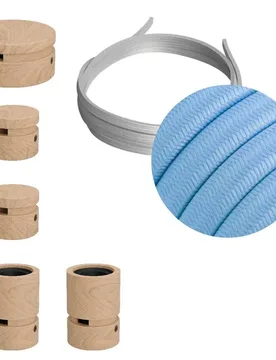 Cables Kit D´éclairage Wiggle Filé System Cm17 5 M 5 Unités Brown / Light Blue One Size - Creative - FashionsVida