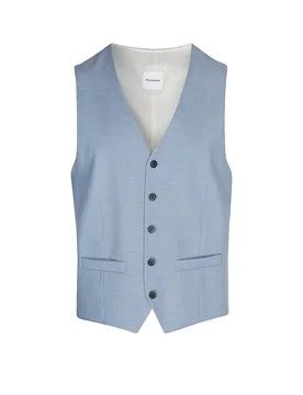 Chaleco de traje azul claro 29 - Robson - FashionsVida