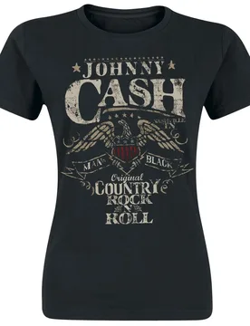 Rockabilly T-Shirt - Rock 'n' Roll - S bis XXL - für Damen - Größe L - schwarz - Lizenziertes Merchandise! - Frauen - female - Johnny Cash - FashionsVida