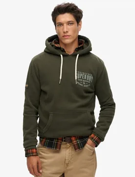 Superdry Herren Machined Goods Workwear Hoodie Grün - Größe: S - 89.99 - FashionsVida